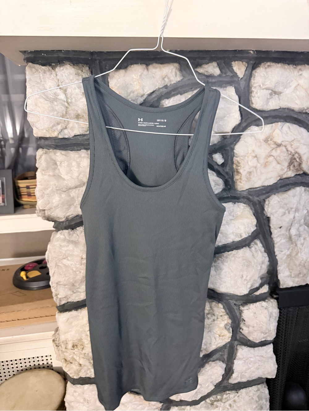 Under Armour Women's Dark Gray Ribbed Racerback Tank